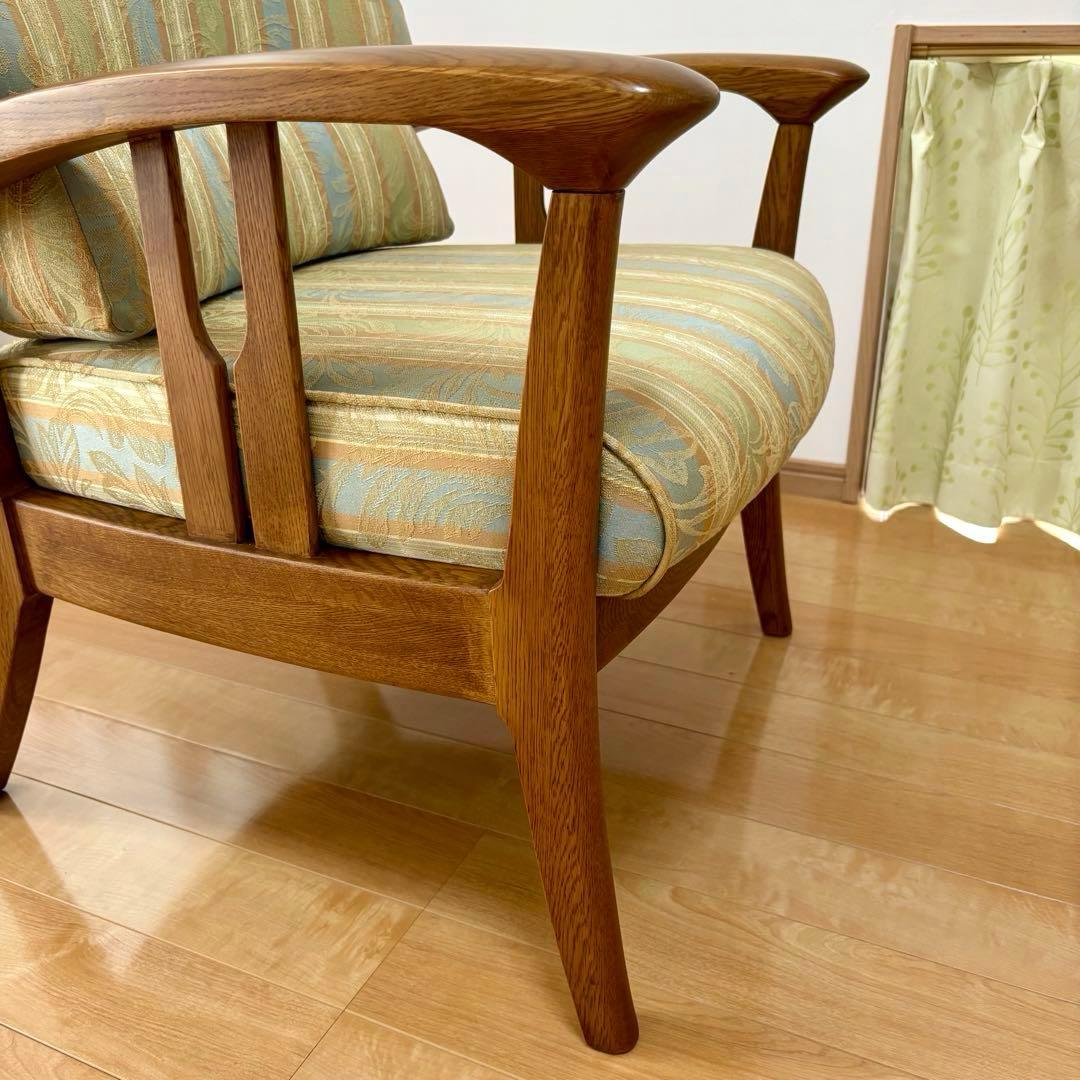 【美品】HIKARI 光製作所 アンティーク アームチェア 1人掛けソファ