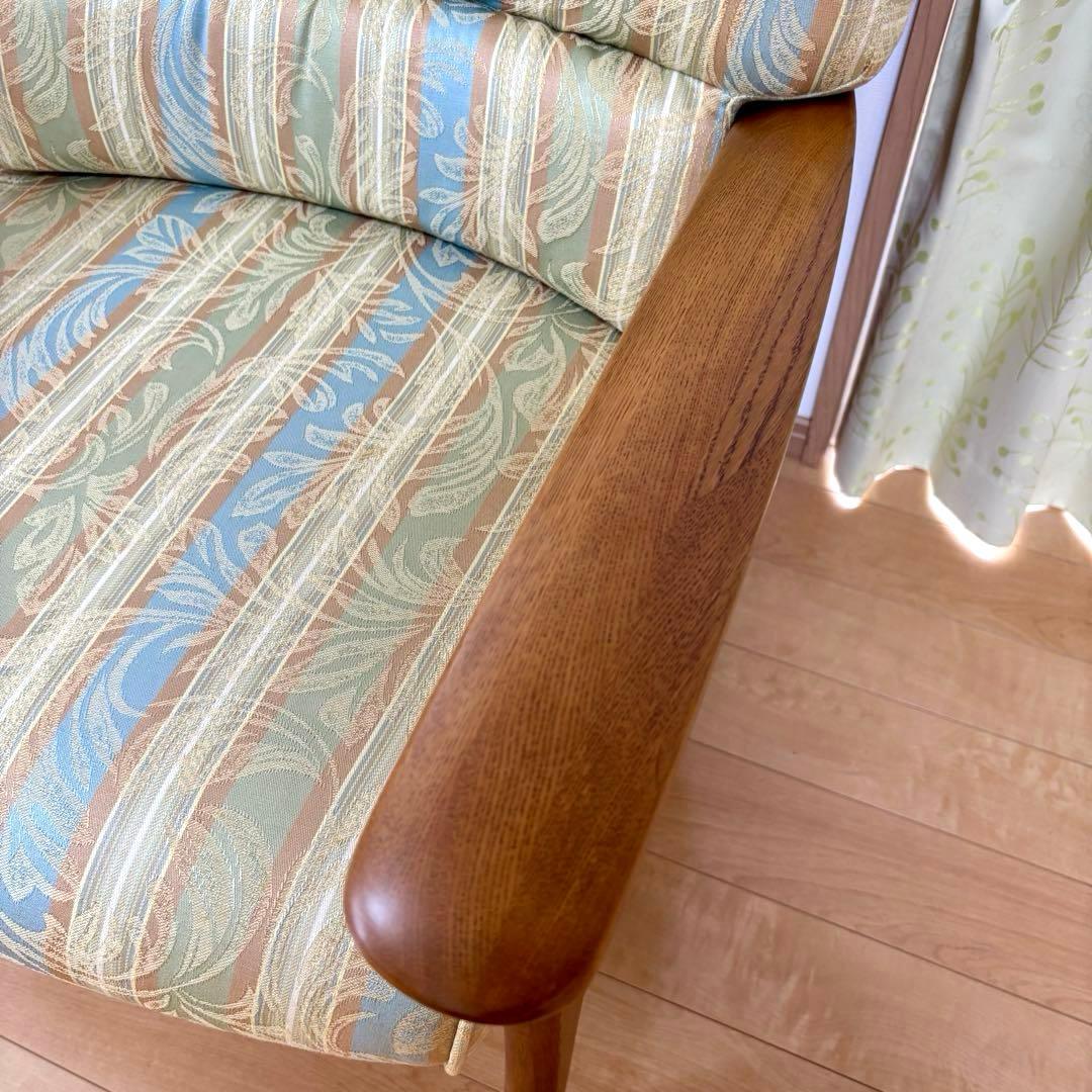 【美品】HIKARI 光製作所 アンティーク アームチェア 1人掛けソファ