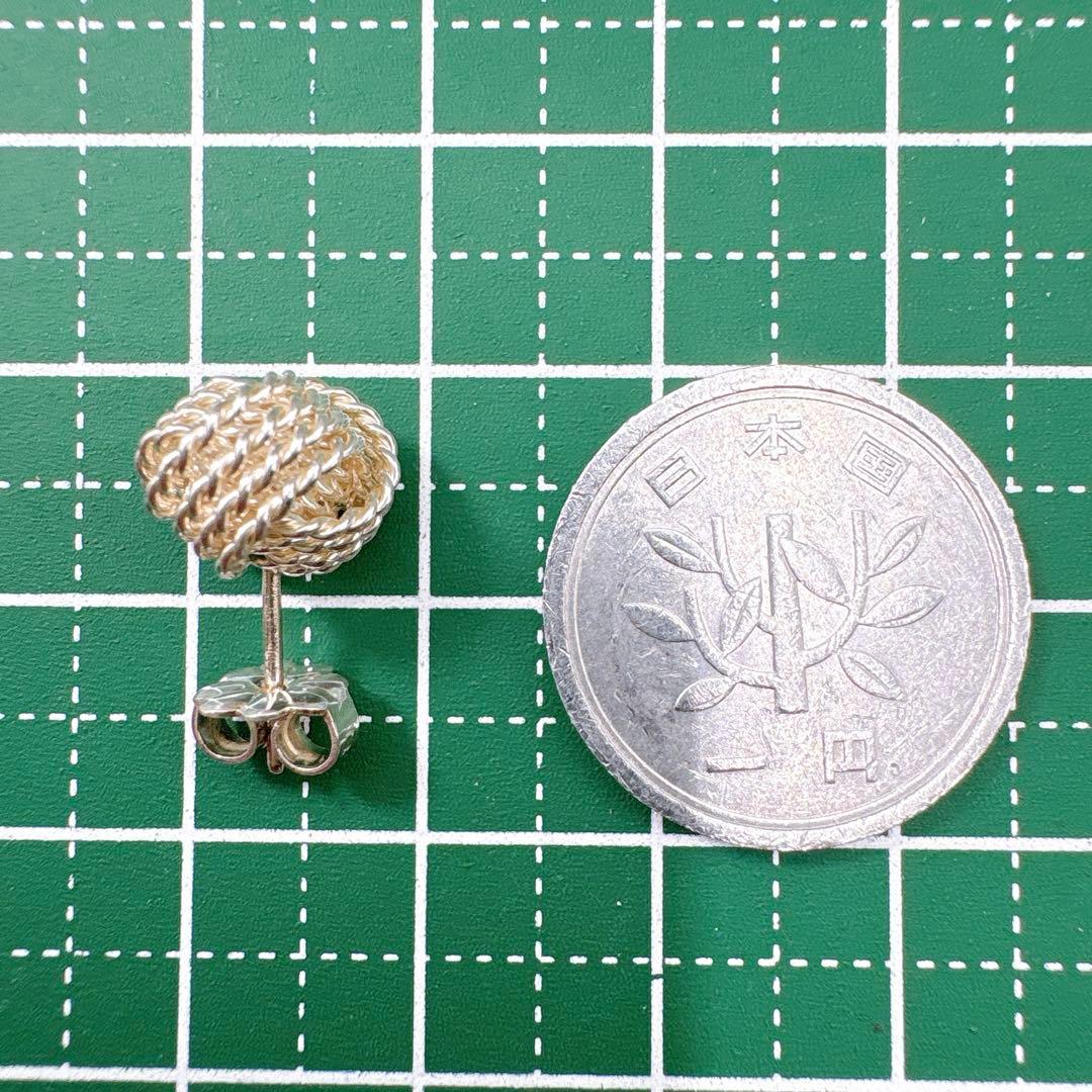 極美品 オールドティファニー サマセット ノット ボール ピアス シルバー925