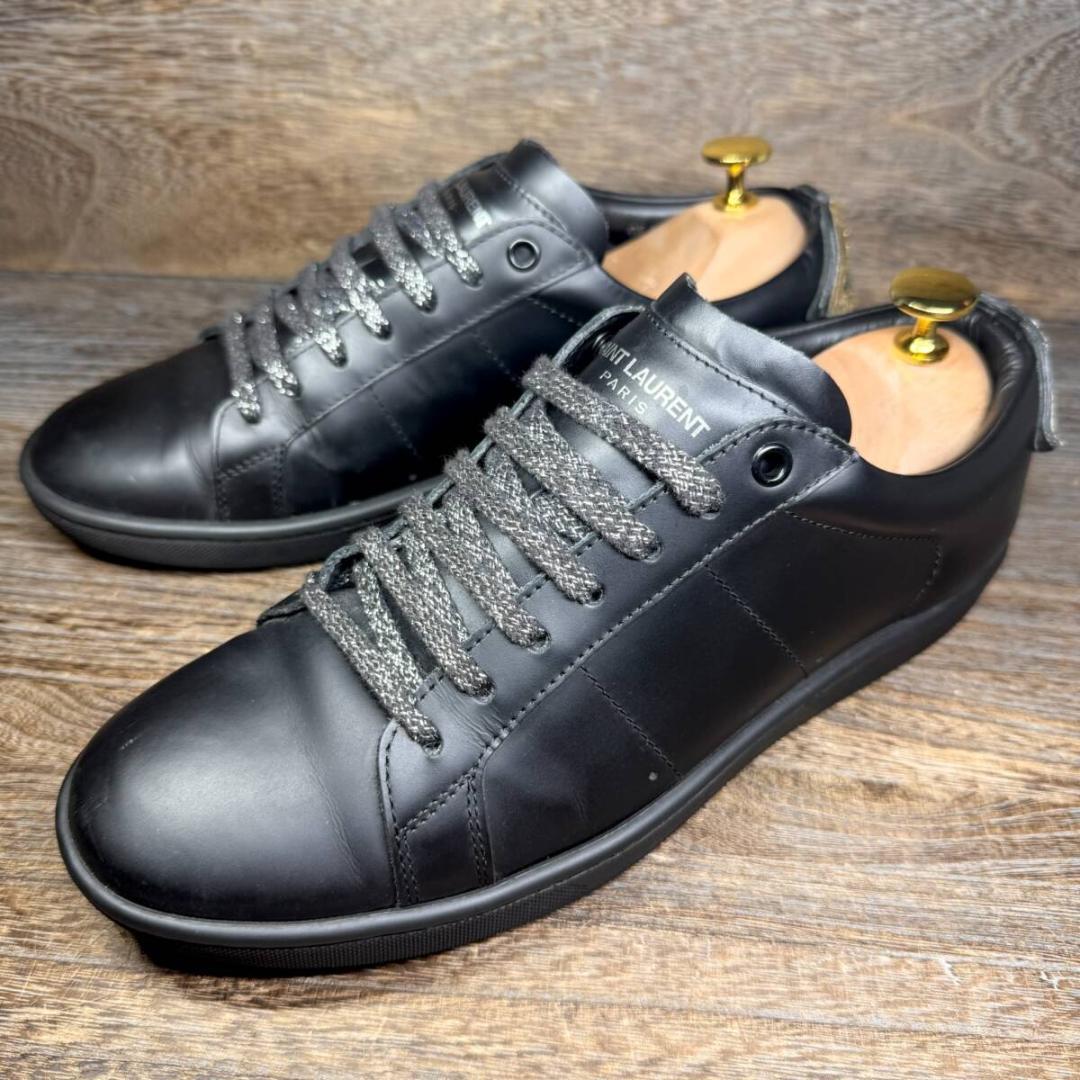 美品◆SAINT LAURENT◆サンローラン 24.5cm レザースニーカー