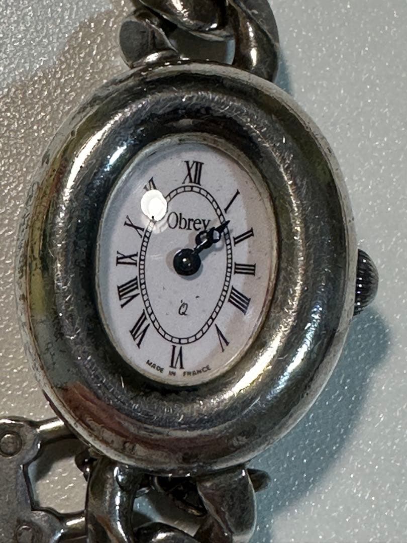 最終値下げ‼️Obrey ソリッドシルバー 腕時計　電池交換済み　稼働良好
