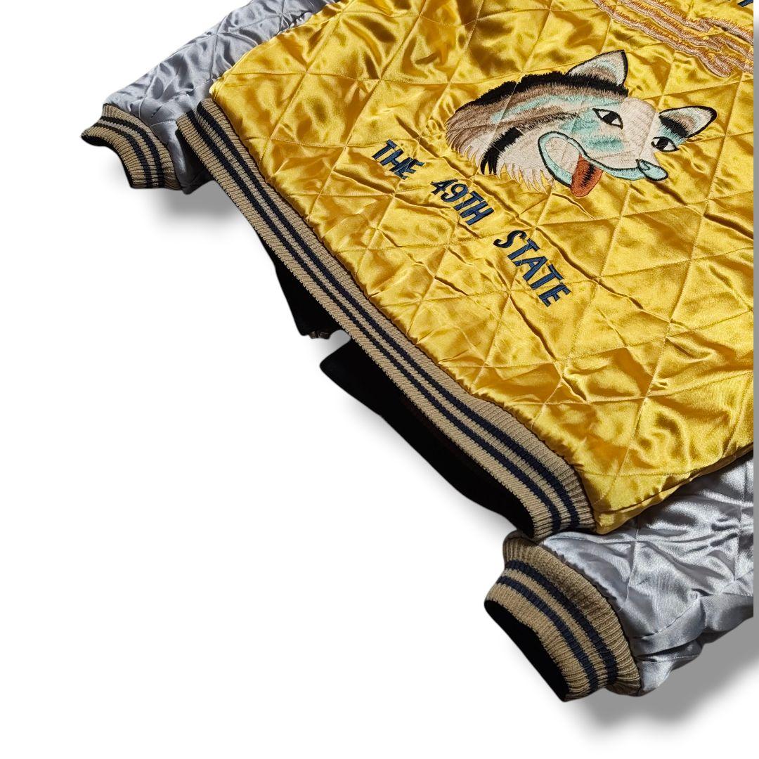 訳アリ テーラー東洋 アラスカ 別珍 リバーシブル スカジャン 白熊 犬ぞり L