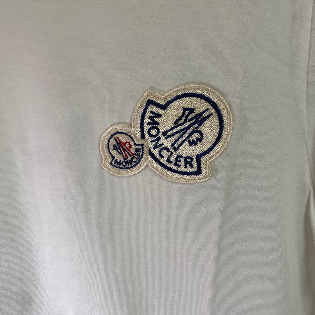 Moncler 刺繍ロゴ Tシャツ ホワイト