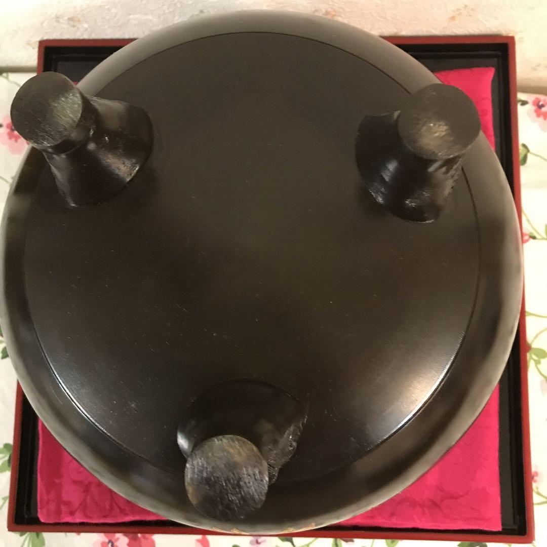 旧家蔵出し、香炉象嵌入り、線香立て、仏具、美