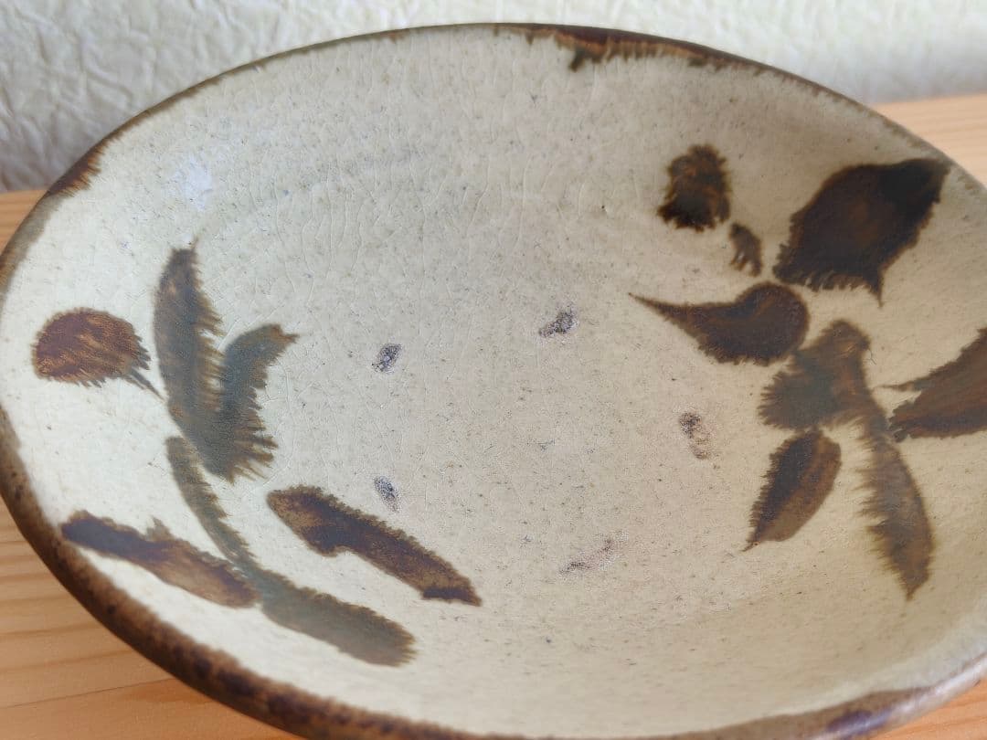 【専用】鈴木照雄 栗駒陣ヶ森窯 鉄絵五寸皿　2枚セット民藝