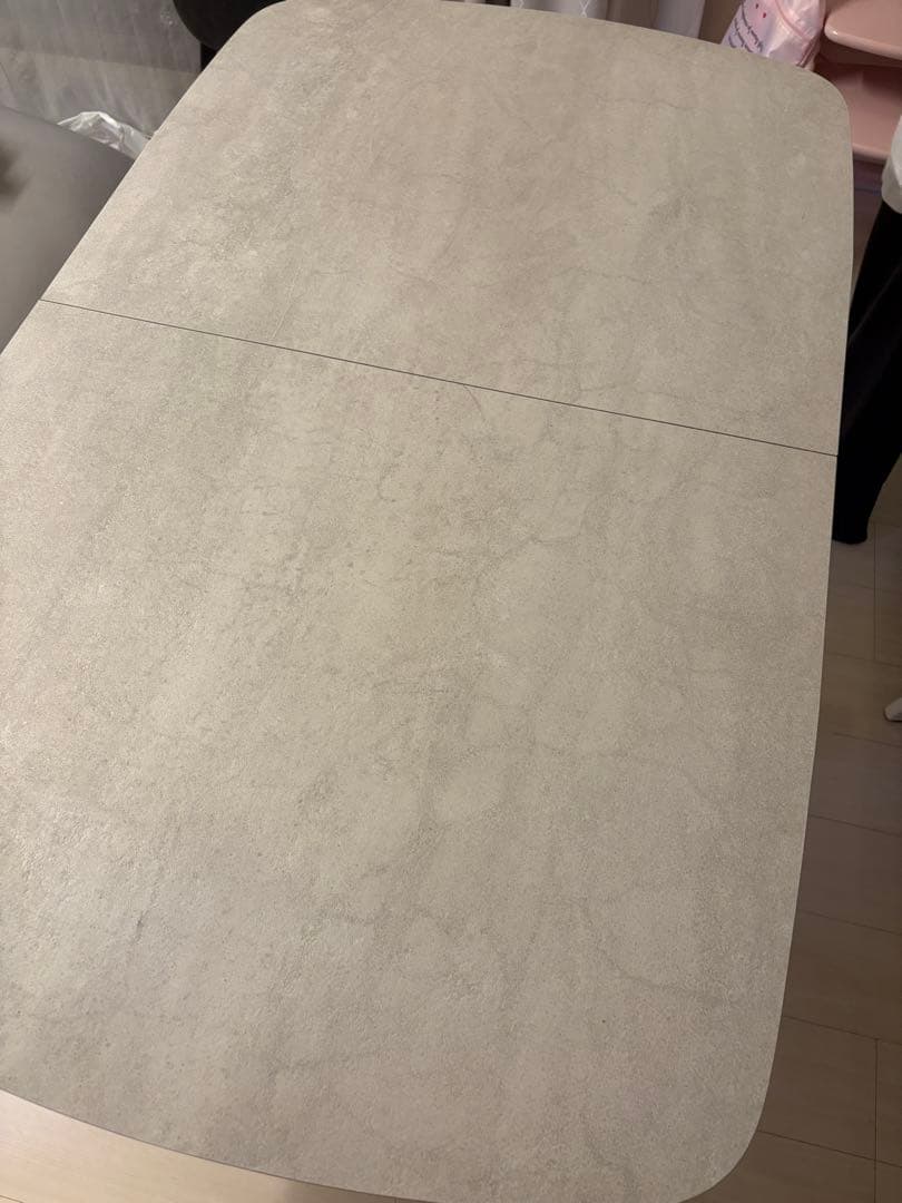 ホワイト セラミック ダイニングテーブル 140-180cm