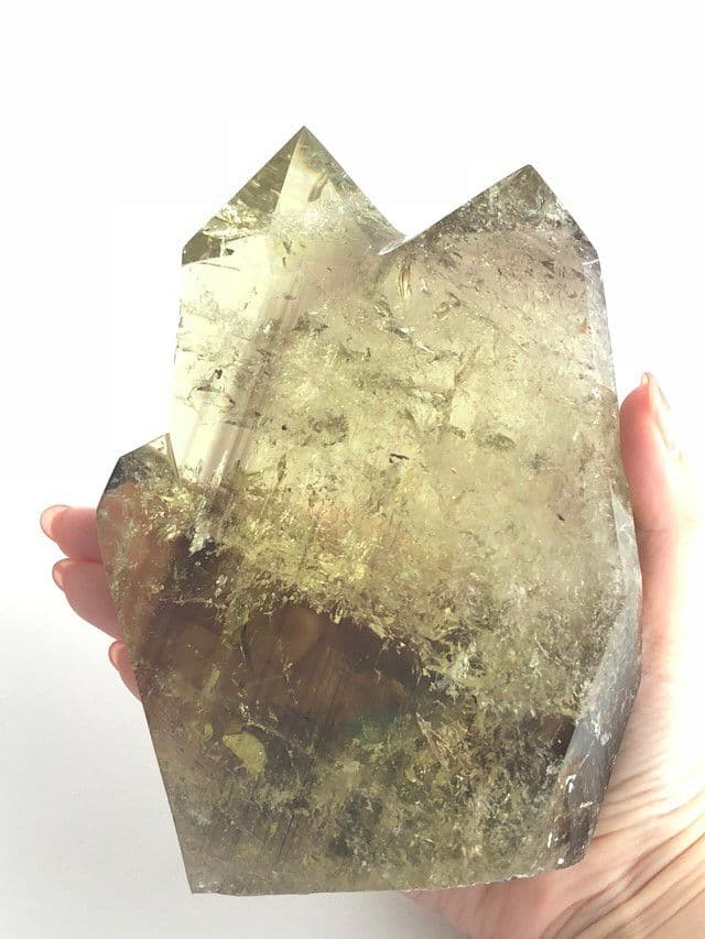 シトリンの大きな塊(虹入り)