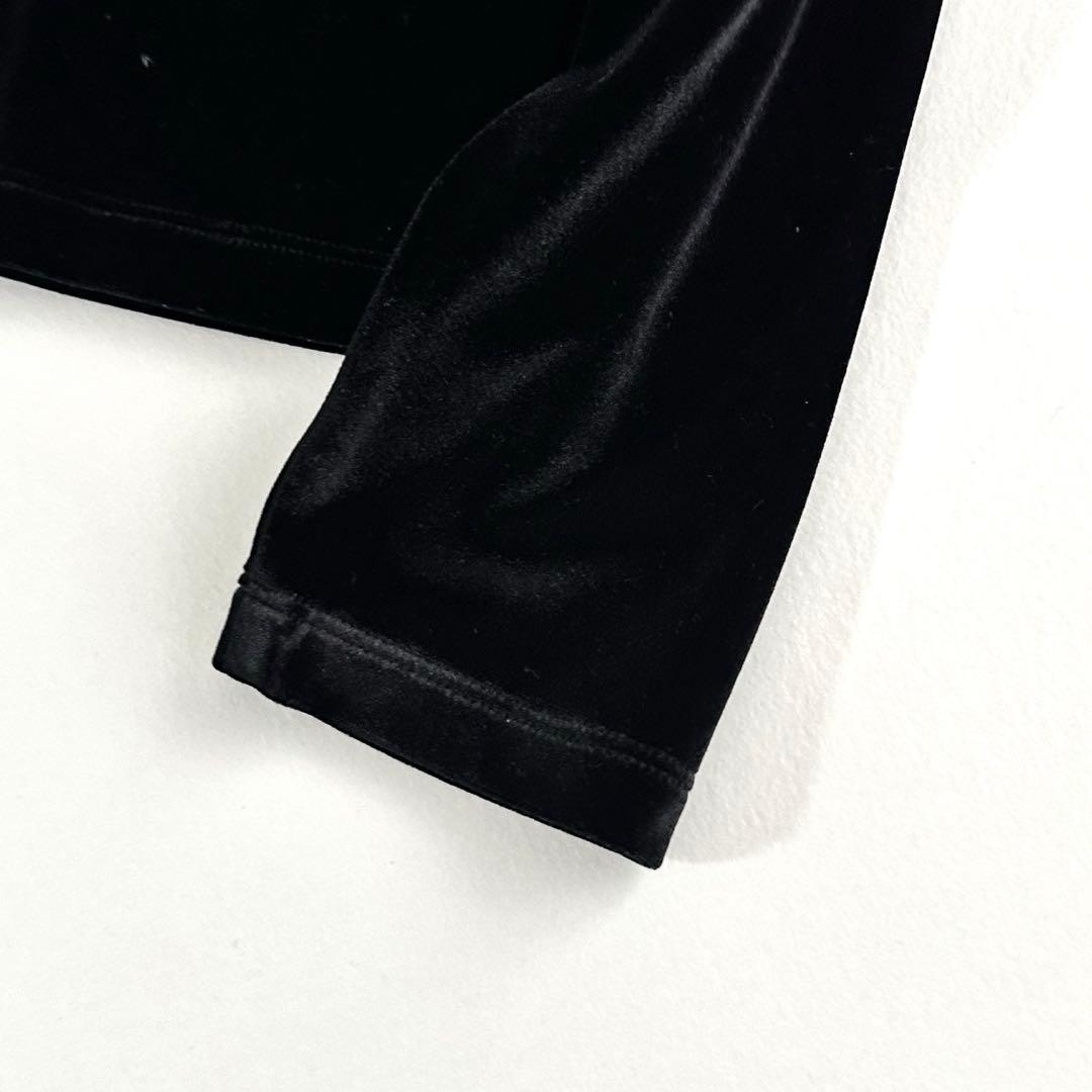 タグ付　YONFA ヨンファ　ベルベットスクエアネックトップスS