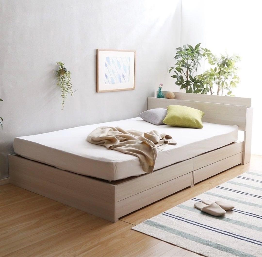 ニトリ　セミダブルベッドフレーム 引き出し収納付き【引き渡し限定】