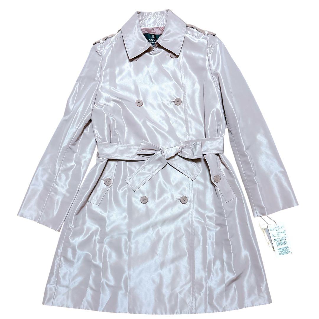 【新品✨️】ランバン コレクション ピンク トレンチコート ロング ベルト リボン