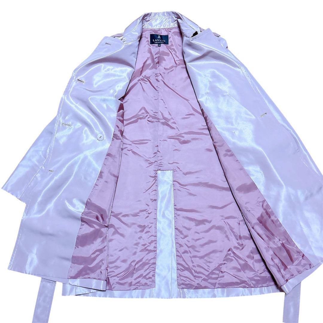 【新品✨️】ランバン コレクション ピンク トレンチコート ロング ベルト リボン