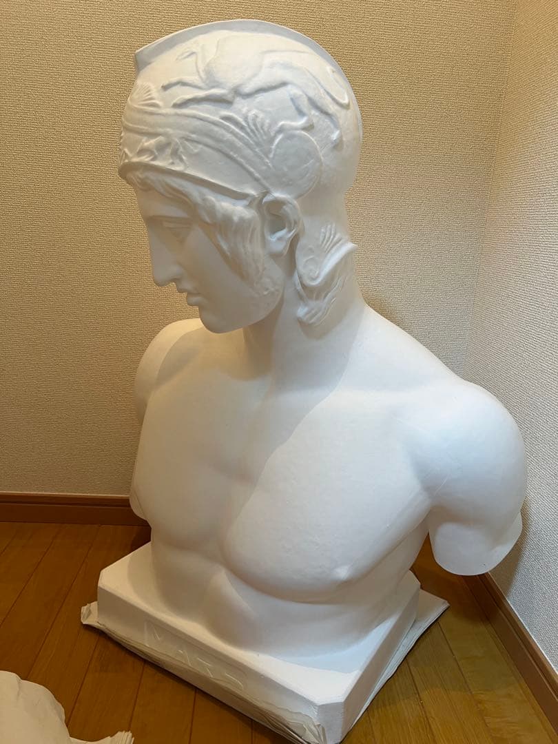 石膏像　マルス　台座付き （美品