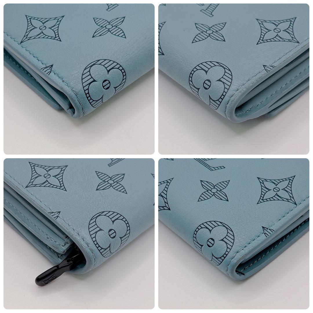 ルイヴィトン モノグラムシャドウ ヴィクターウォレット ブルーシエル 財布