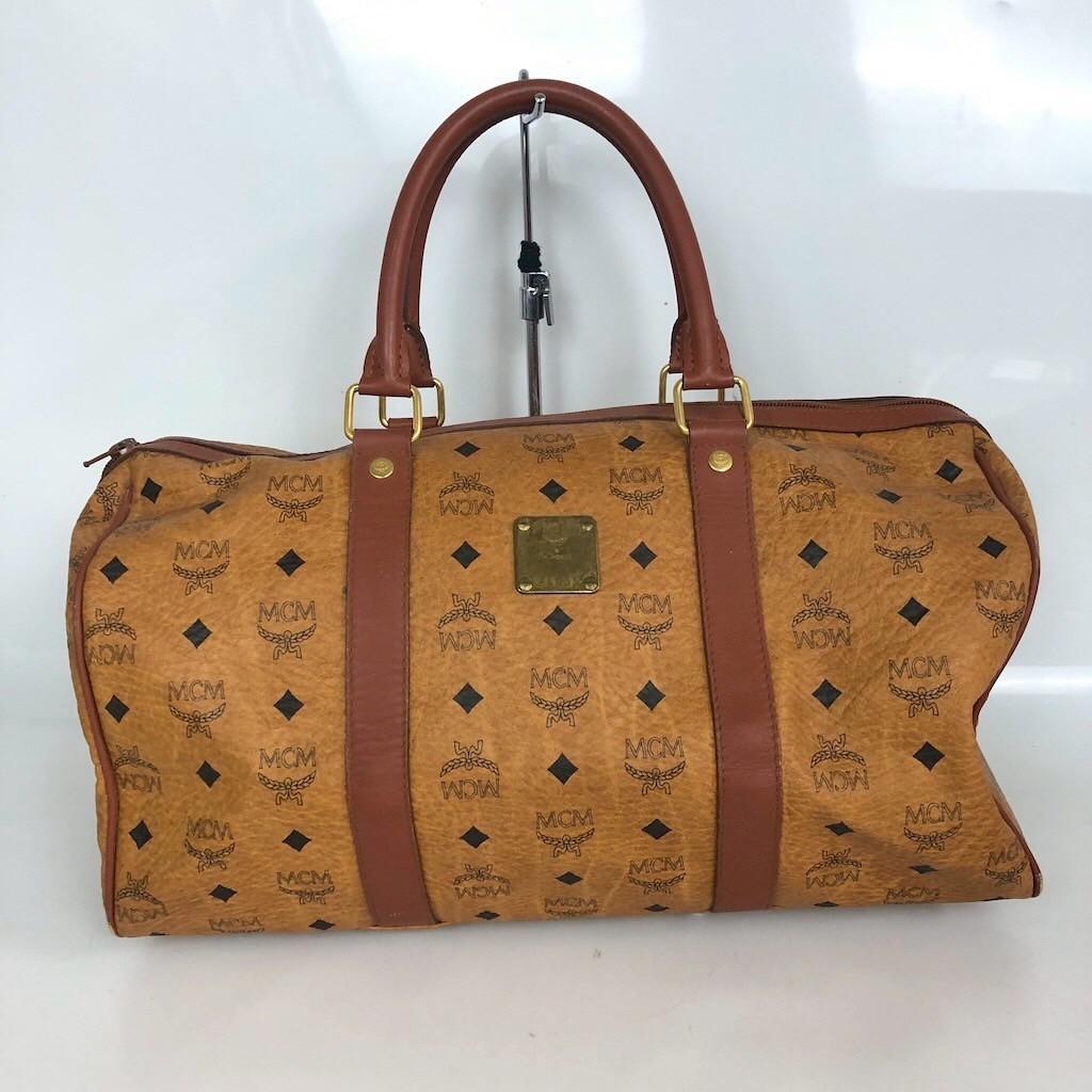 MCM エムシーエム ハンドバッグ ボストンバッグ ヴィセトス レザー ブラウン