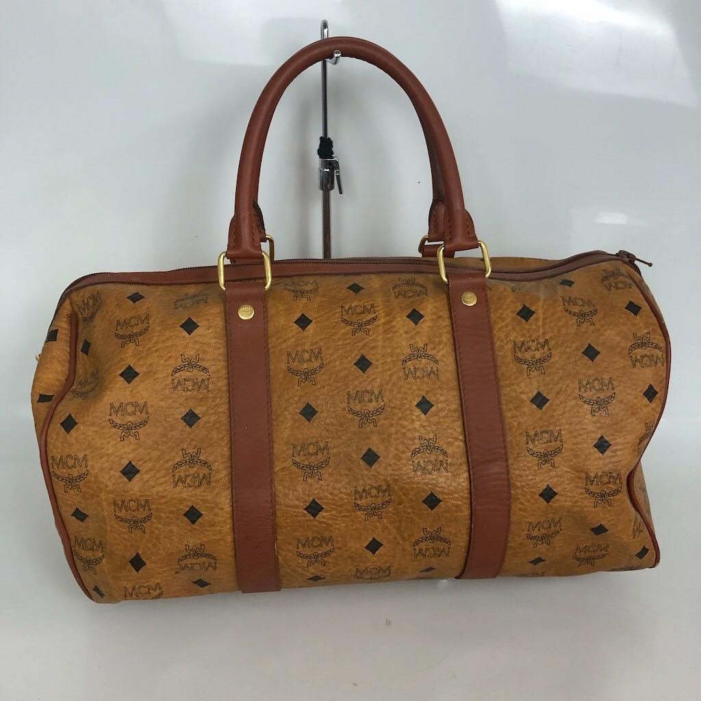 MCM エムシーエム ハンドバッグ ボストンバッグ ヴィセトス レザー ブラウン