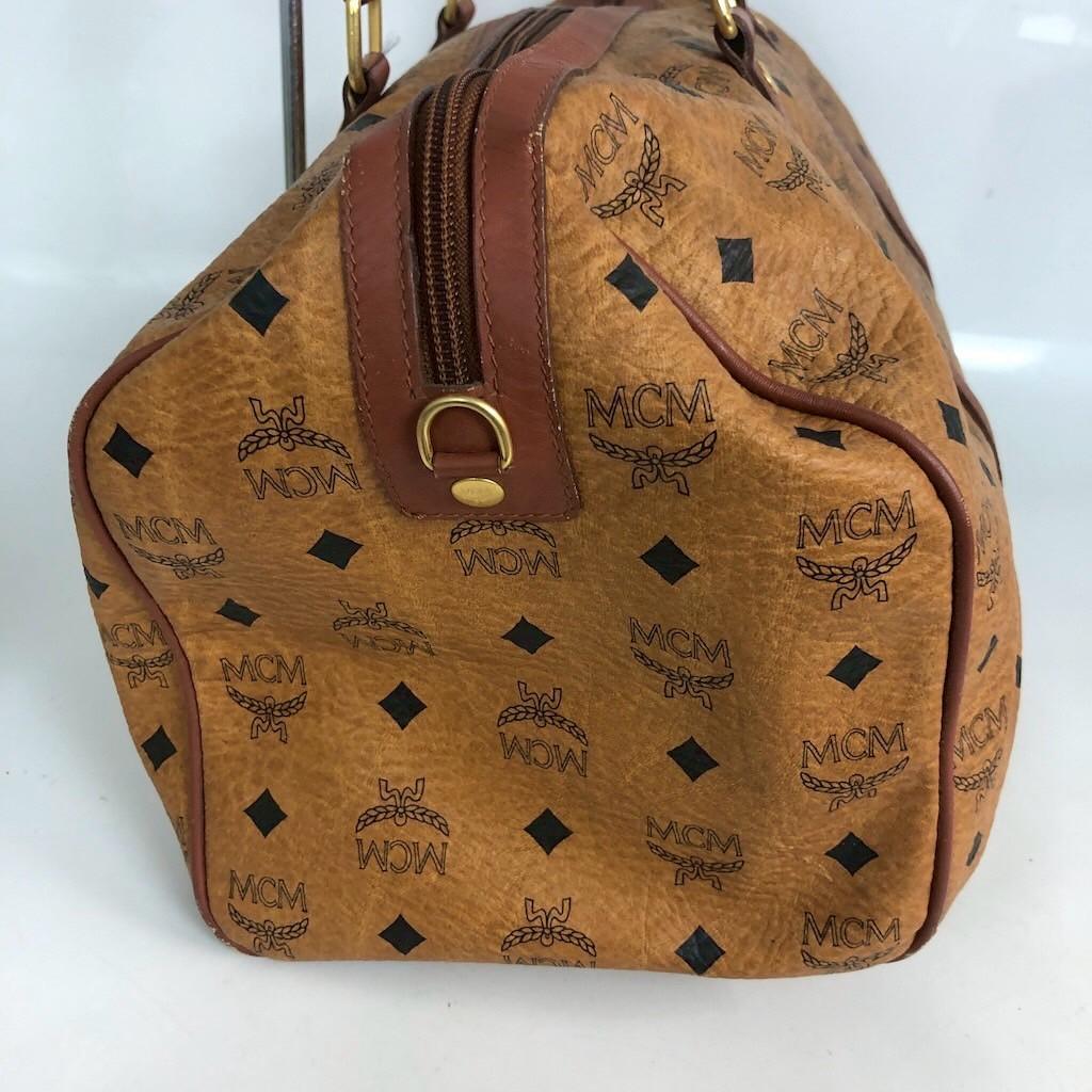 MCM エムシーエム ハンドバッグ ボストンバッグ ヴィセトス レザー ブラウン