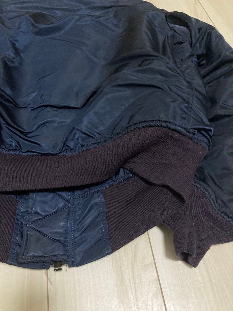 50s復刻 米国製 アルファ B-15C フライトジャケット ネイビー 38