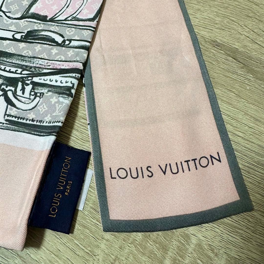 【クリーニング済み】 ルイヴィトン　バンドートランク　ピンク　スカーフ　バンダナ