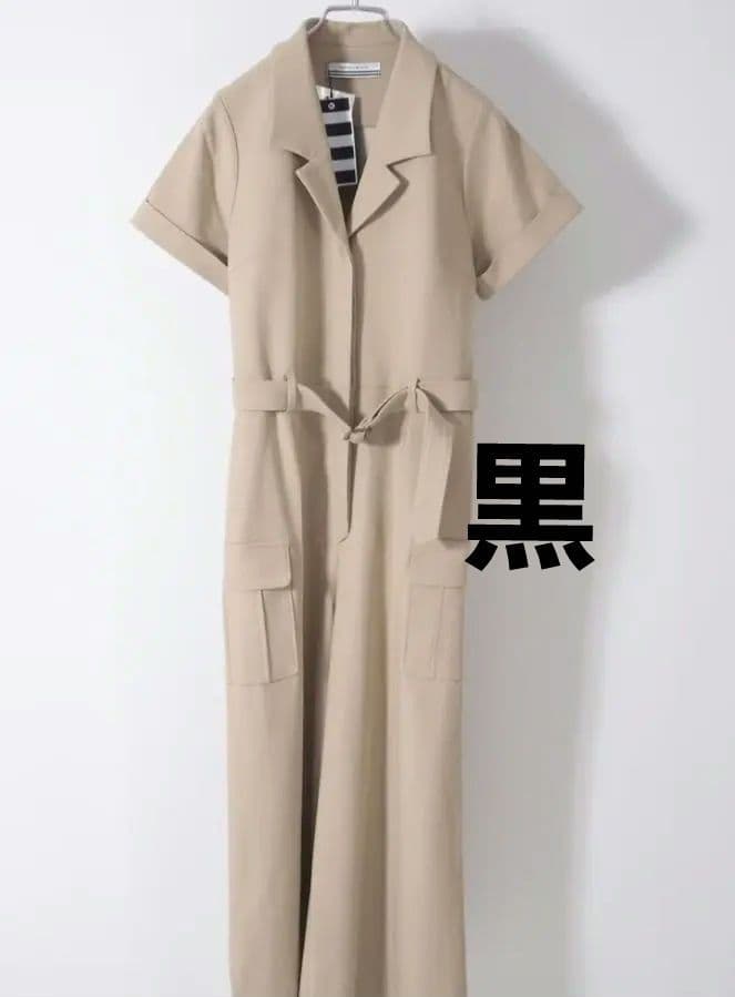 週末限定お値下げ　ボーダーズアットバルコニー オープンカラージャンプスーツ 38