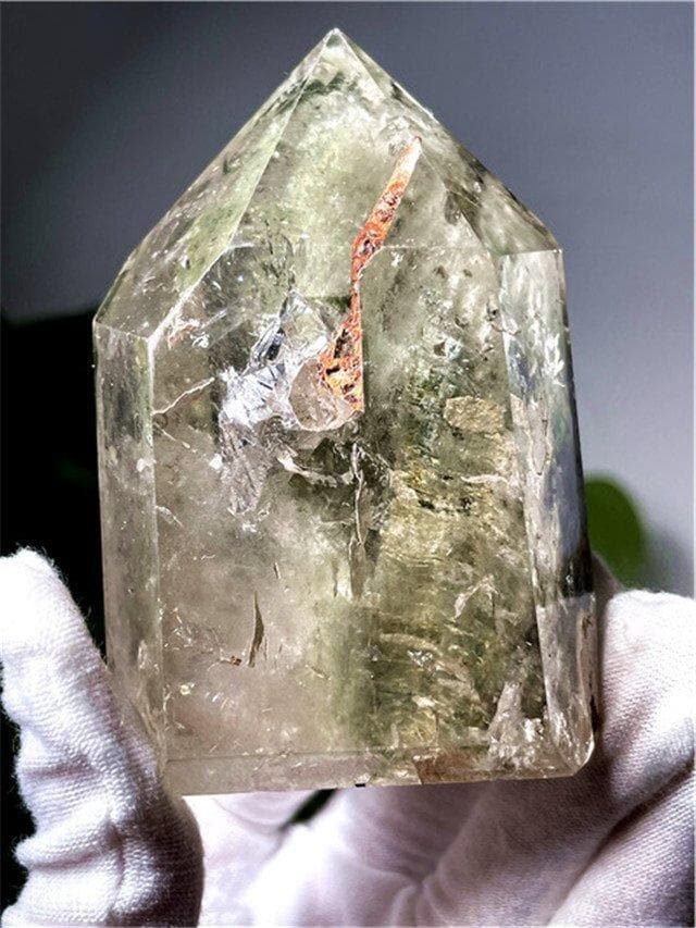 AAA級天然ガーデンクォーツ六角柱YT8P2/219P02C