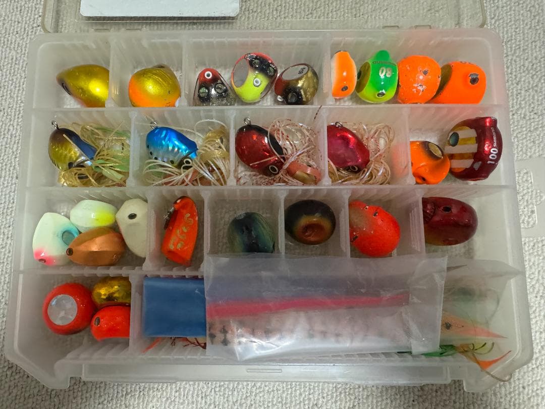 タイラバ27個セット ケース・ネクタイ6本 フック10セット