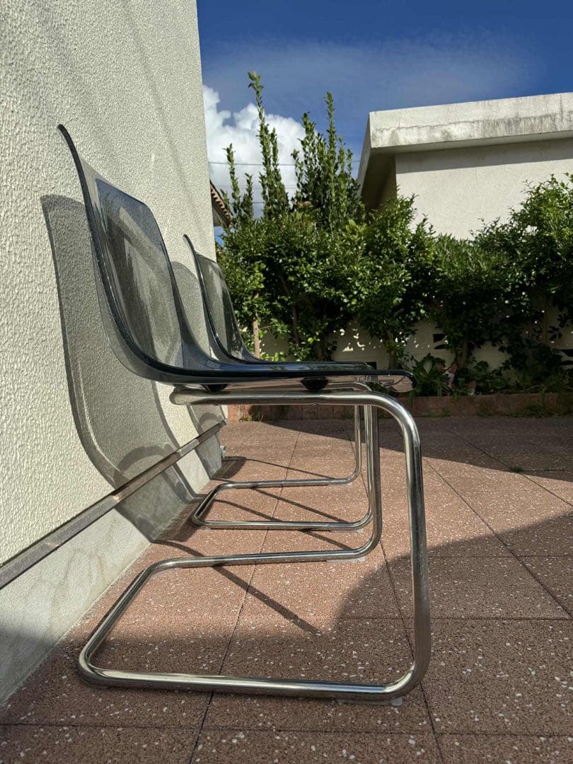 IKEA TOBIAS トービアス チェア スモークグレー 透明 クリアモダン