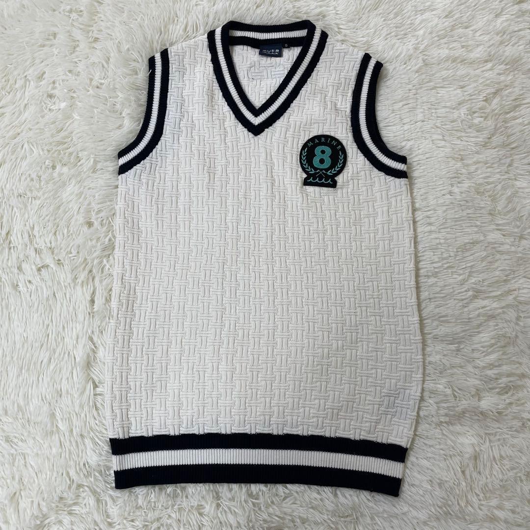 美品✨　muta marine ホワイト　 Vネックベスト 現行品