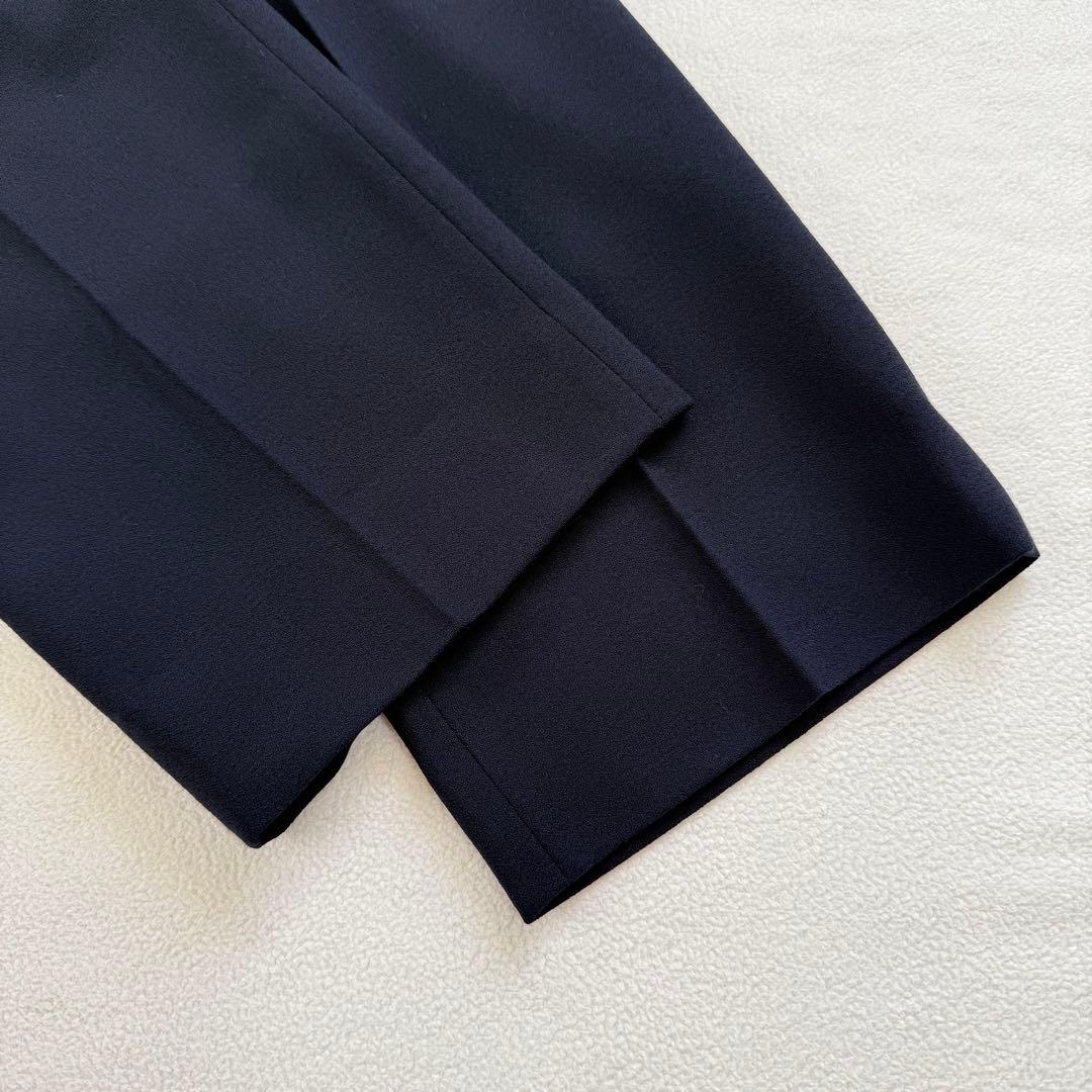 極美品未使用級・洗える✨レミュー パンツ スーツ セットアップ ネイビー W11