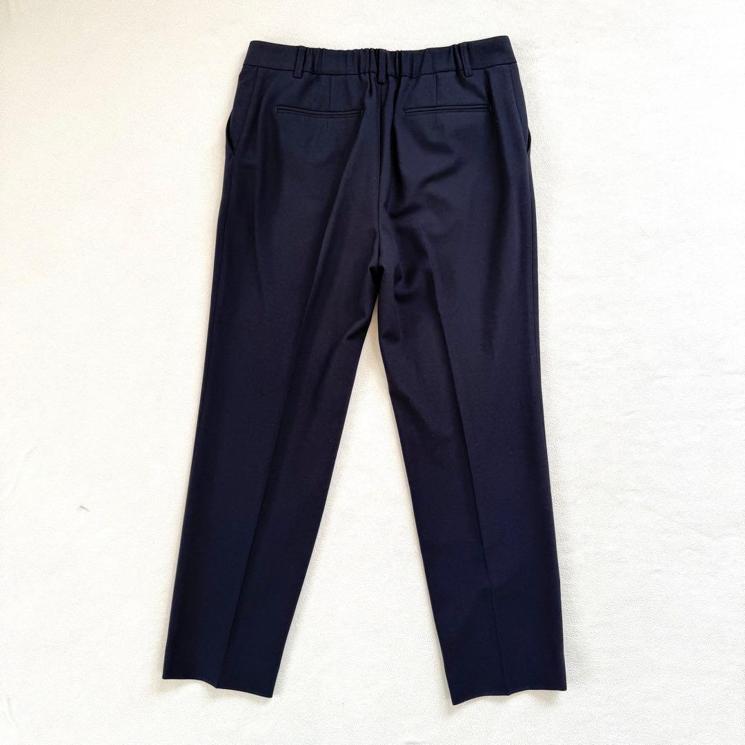 極美品未使用級・洗える✨レミュー パンツ スーツ セットアップ ネイビー W11