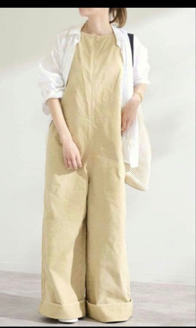 美品FRAMeWORKフレームワークのケミカルウォッシュアメスリサロペット