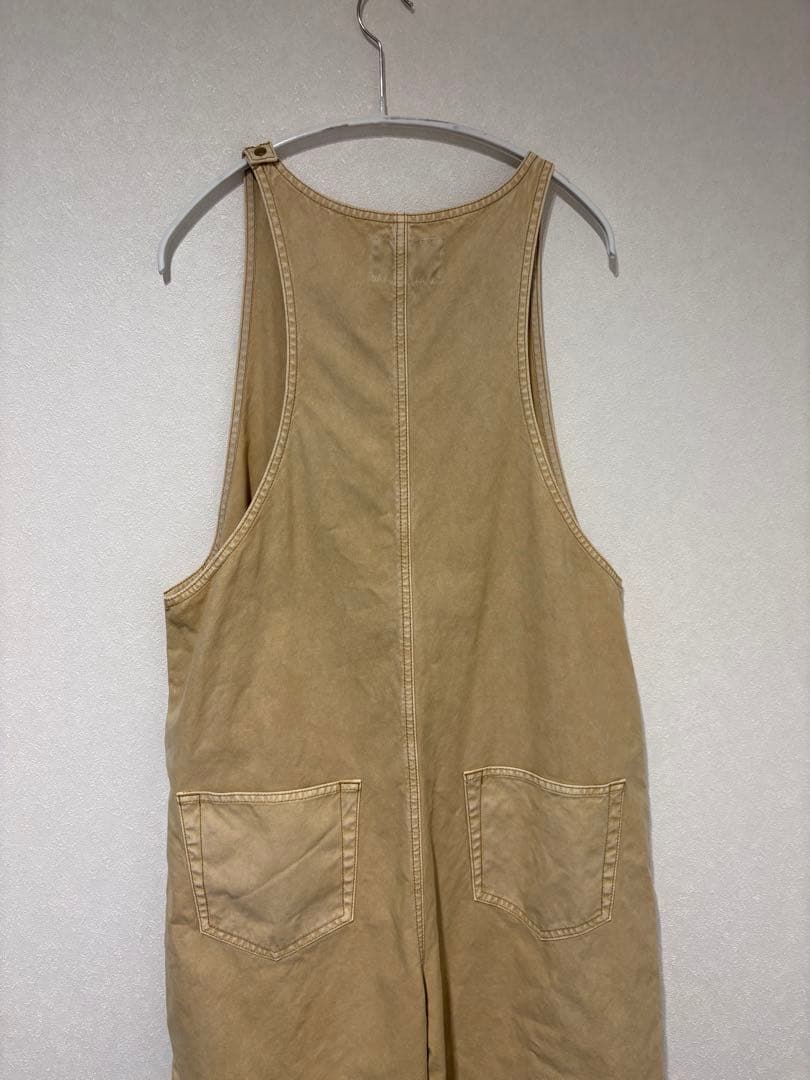 美品FRAMeWORKフレームワークのケミカルウォッシュアメスリサロペット