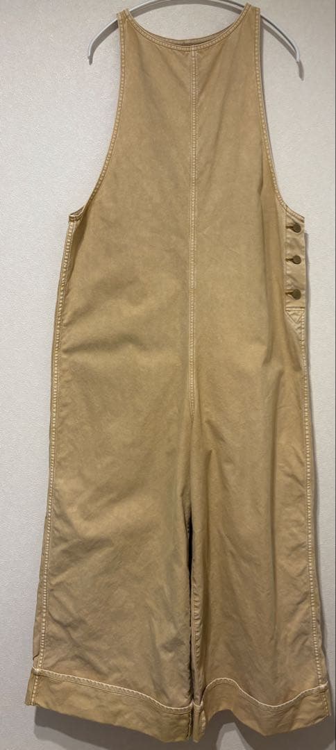 美品FRAMeWORKフレームワークのケミカルウォッシュアメスリサロペット