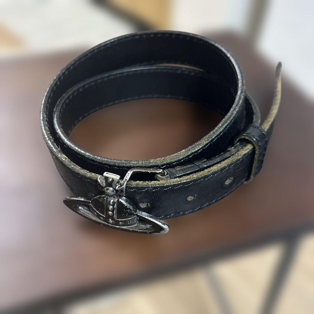 vivienne westwood レザーベルト オーブバックル