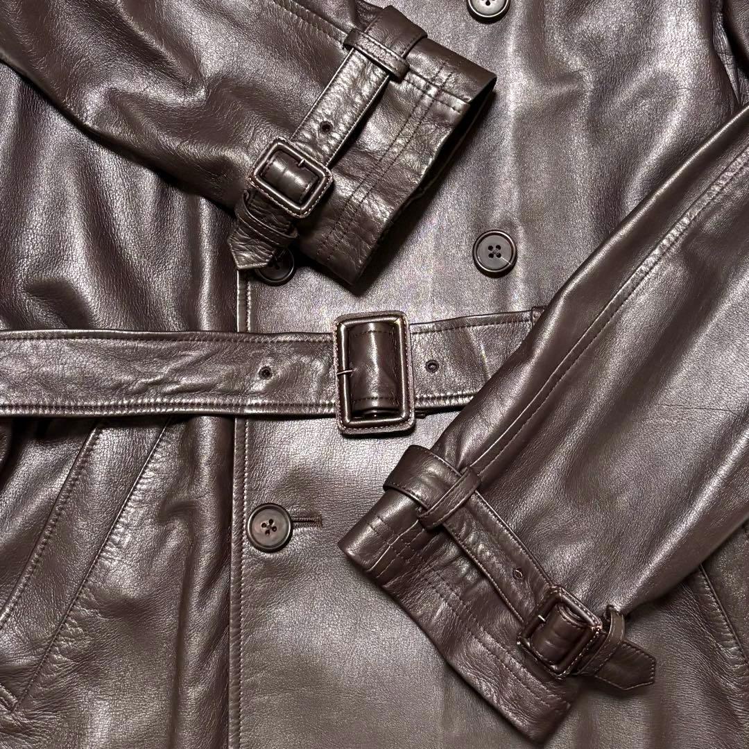 JIMIーDORIX　ポールスミス　トレンチコート　シープスキン　ブラウン