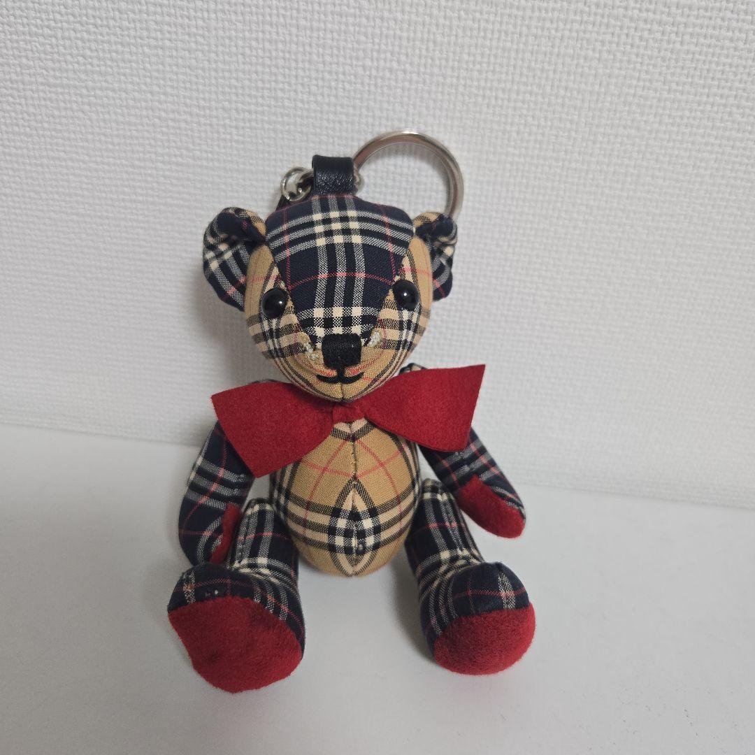 BURBERRY ベア　チェック柄クマのキーホルダー　チャーム