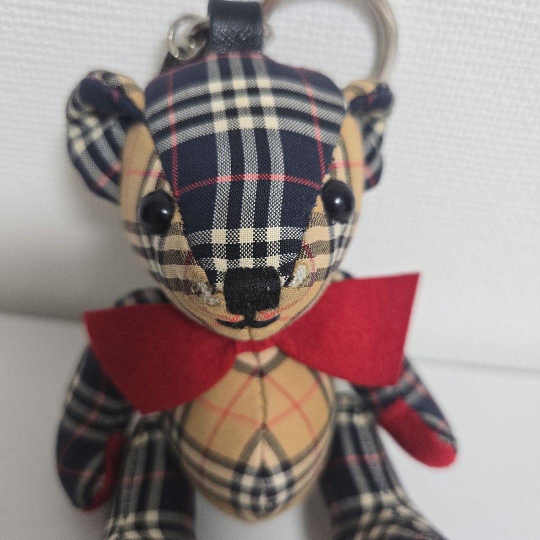 BURBERRY ベア　チェック柄クマのキーホルダー　チャーム