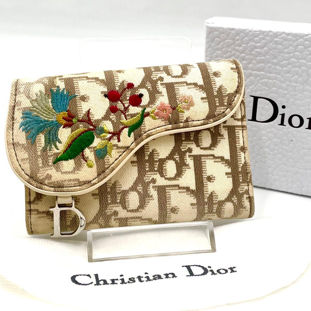 レア‼️、Christian Diorトロッター柄サドル　6連キーケース