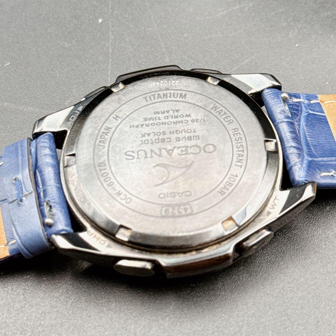 稼働品 CASIO オシアナス OCW-600TD 電波ソーラー チタン メンズ