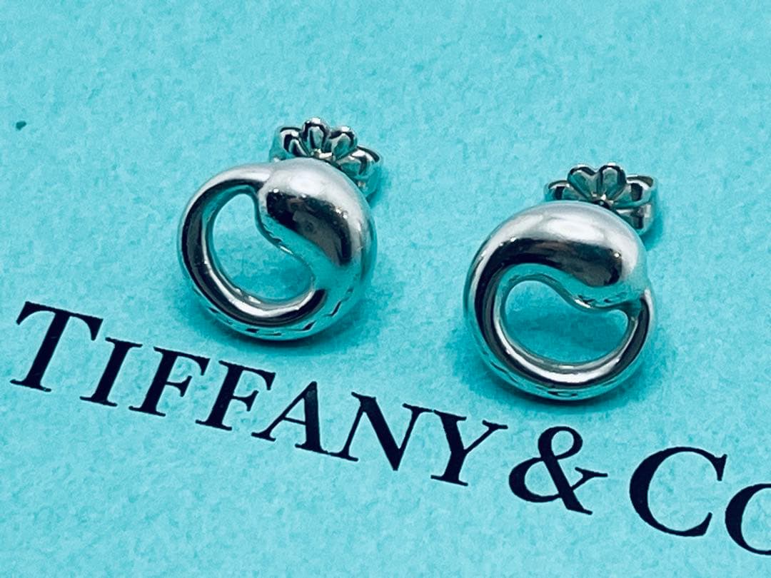 h578 美品　ティファニー　エターナルサークル　ピアス　シルバー　925