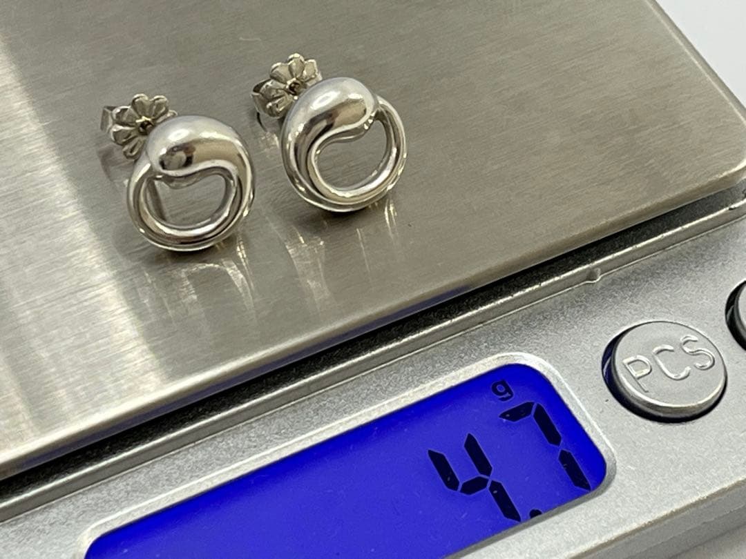 h578 美品　ティファニー　エターナルサークル　ピアス　シルバー　925