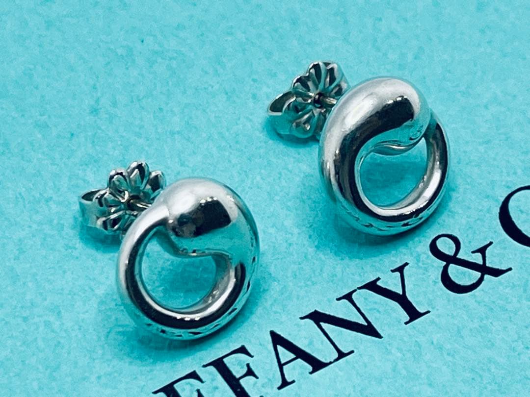 h578 美品　ティファニー　エターナルサークル　ピアス　シルバー　925