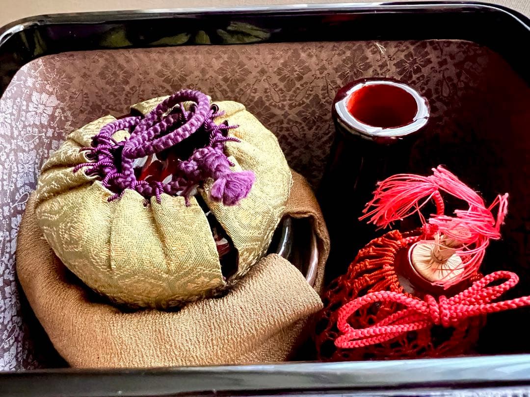 ☆御所籠一式　茶篭　茶道具　野点道具 桐製共箱入り