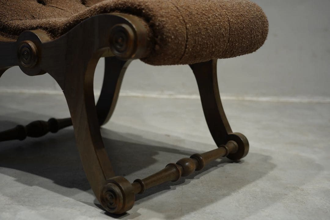 英国　イージーチェア　スリッパチェア　X frame chair アンティーク