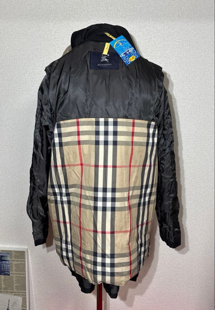 free　バーバリーロンドン　ダウンライナーフーデッドステンカラーコート