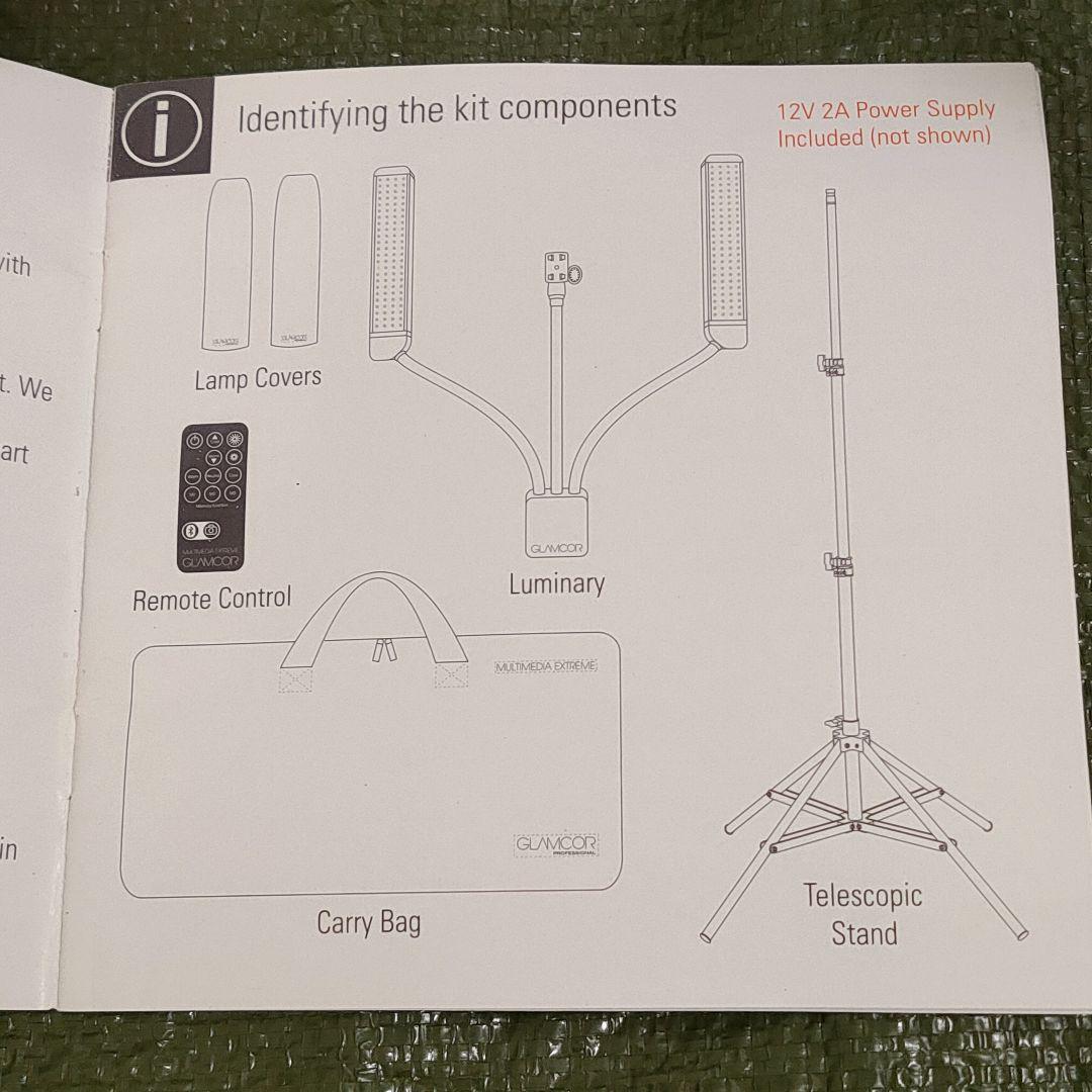 グラムコール Glamcor LEDライト 2017・英語解説・調光色合い変更可