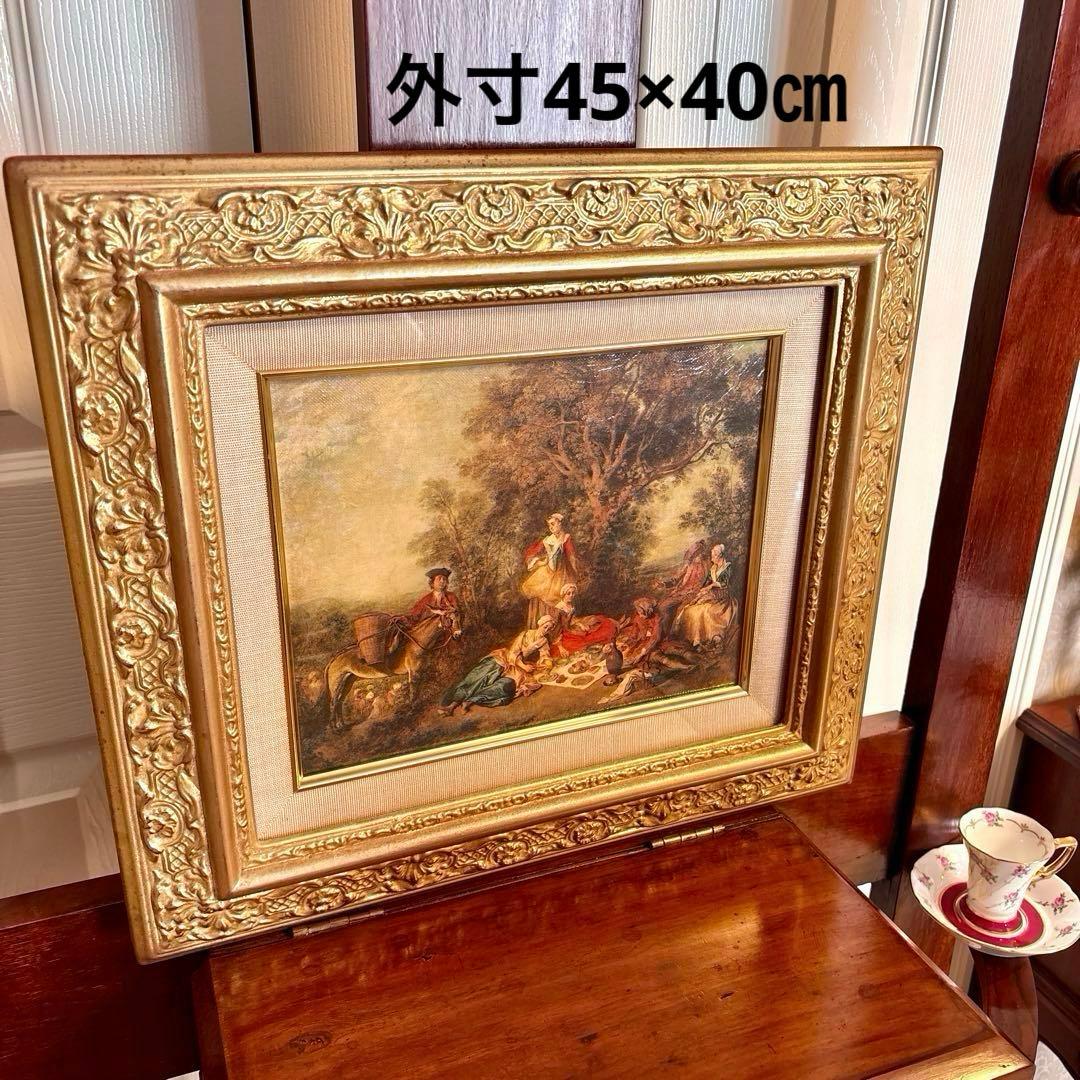 イギリス アンティーク ホールスタンド(西洋絵画はオマケ)