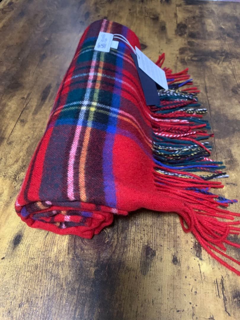 P*t様 ジョンストンズストール大判　カシミアレッドスチュワート