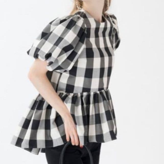 トップス tsurubymarikooikawa elenore check