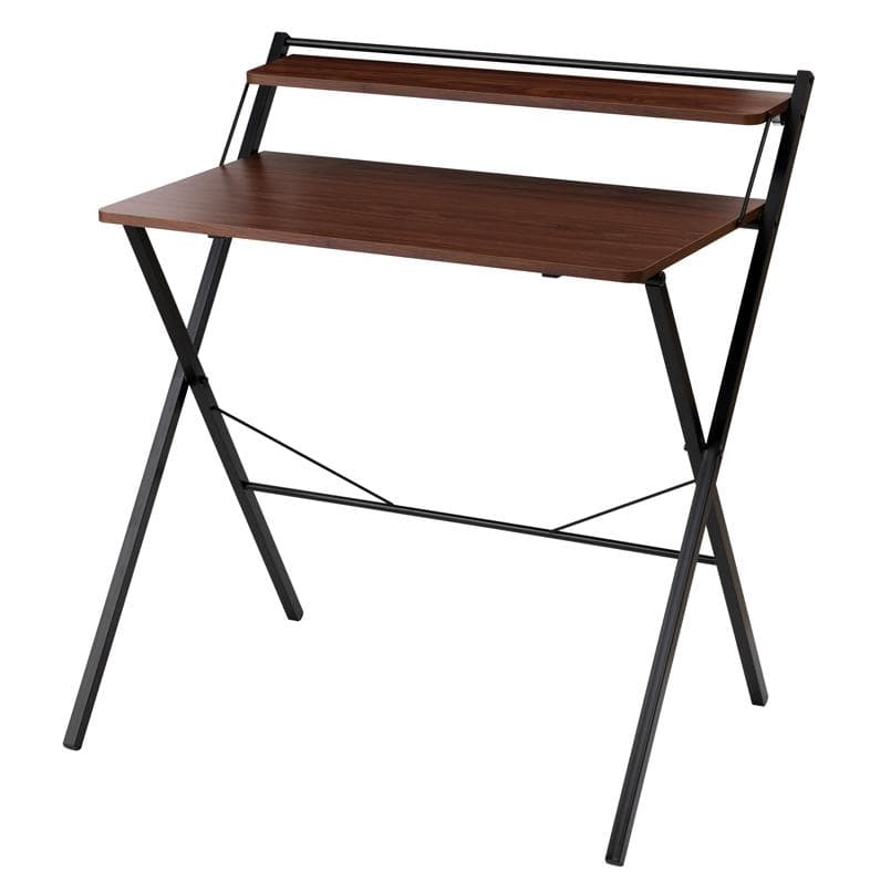 【新品・送料無料】80cm◎棚付折りたたみワークデスク テーブル