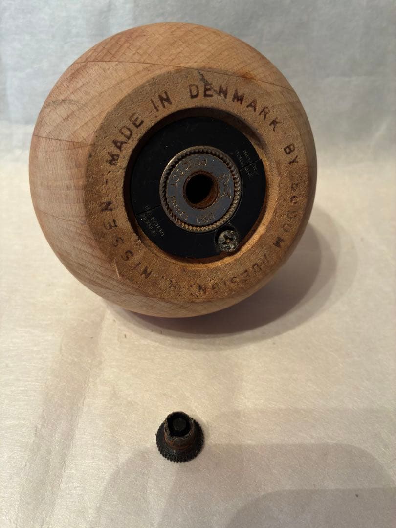 デンマーク　木製　ビンテージ　ソルト＆ペッパーミルセット　アンティーク